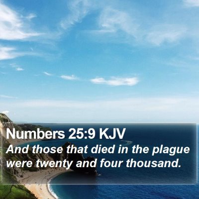 Numbers 25:9 KJV Bible Verse Image