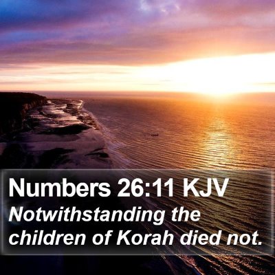 Numbers 26:11 KJV Bible Verse Image