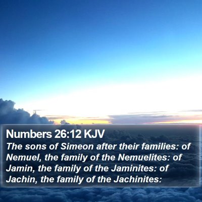 Numbers 26:12 KJV Bible Verse Image
