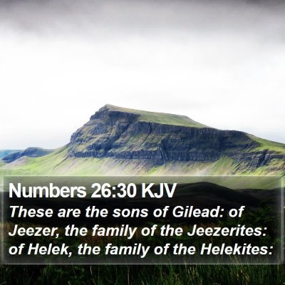 Numbers 26:30 KJV Bible Verse Image