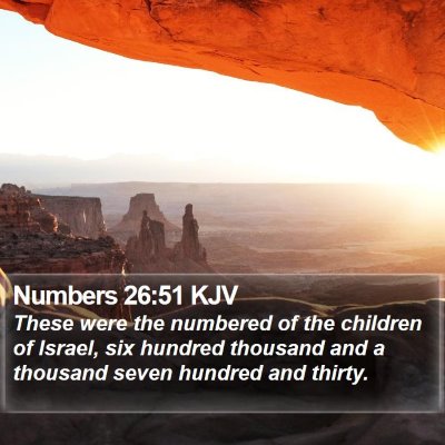 Numbers 26:51 KJV Bible Verse Image
