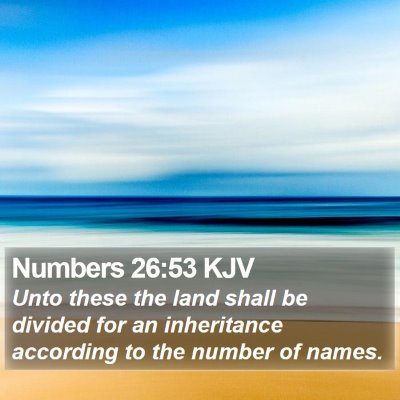 Numbers 26:53 KJV Bible Verse Image
