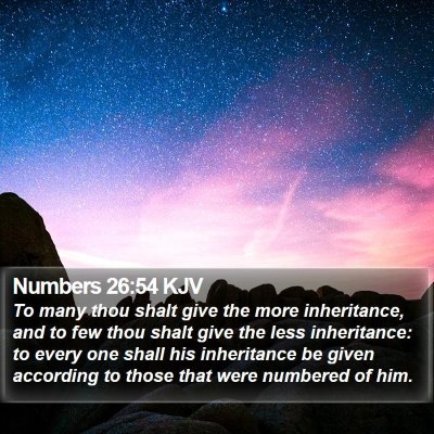 Numbers 26:54 KJV Bible Verse Image
