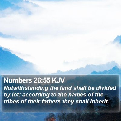 Numbers 26:55 KJV Bible Verse Image