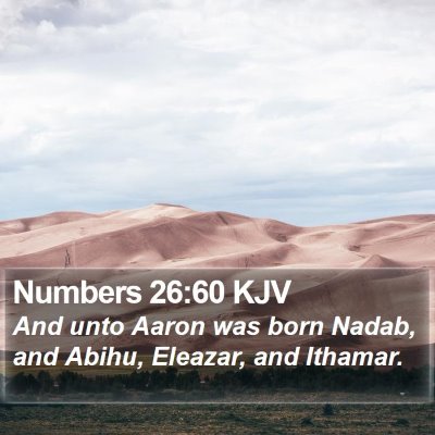 Numbers 26:60 KJV Bible Verse Image