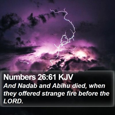 Numbers 26:61 KJV Bible Verse Image