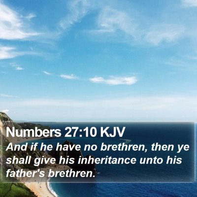 Numbers 27:10 KJV Bible Verse Image
