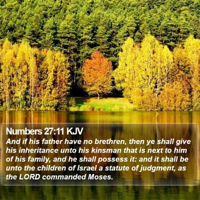 Numbers 27:11 KJV Bible Verse Image