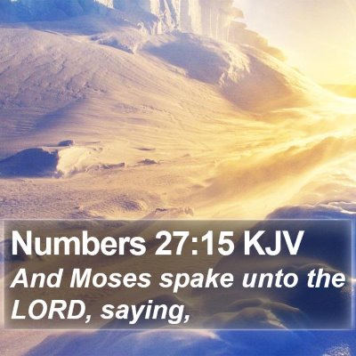 Numbers 27:15 KJV Bible Verse Image