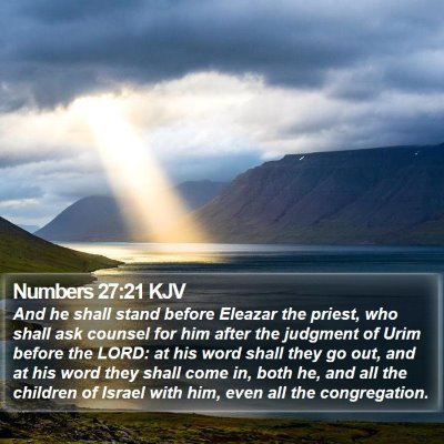 Numbers 27:21 KJV Bible Verse Image