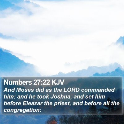 Numbers 27:22 KJV Bible Verse Image