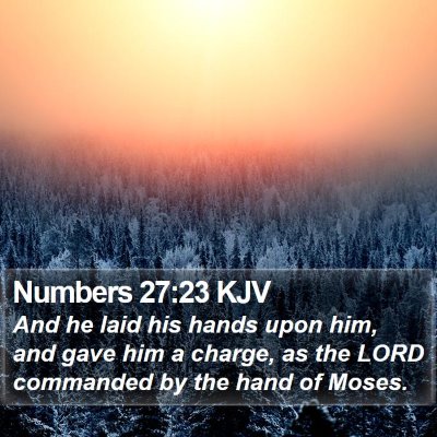 Numbers 27:23 KJV Bible Verse Image