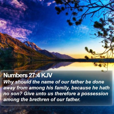 Numbers 27:4 KJV Bible Verse Image