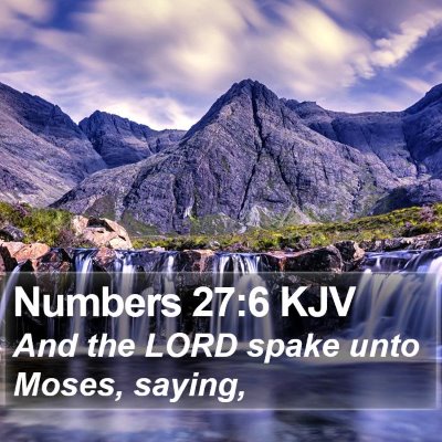 Numbers 27:6 KJV Bible Verse Image