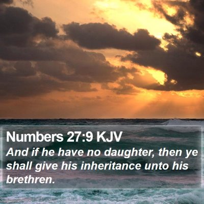 Numbers 27:9 KJV Bible Verse Image