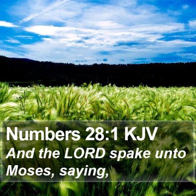 Numbers 28:1 KJV Bible Verse Image