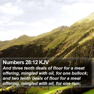 Numbers 28:12 KJV Bible Verse Image
