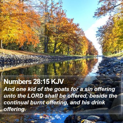 Numbers 28:15 KJV Bible Verse Image