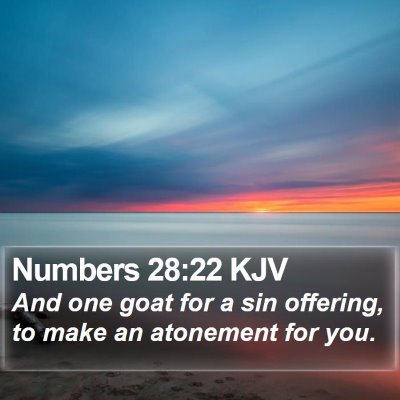 Numbers 28:22 KJV Bible Verse Image