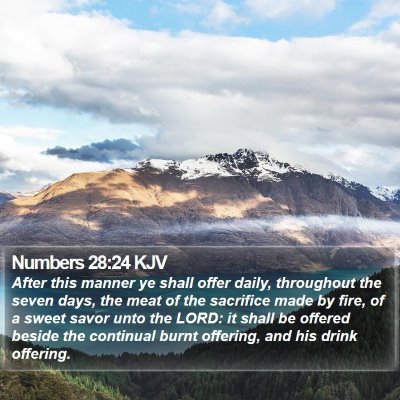 Numbers 28:24 KJV Bible Verse Image