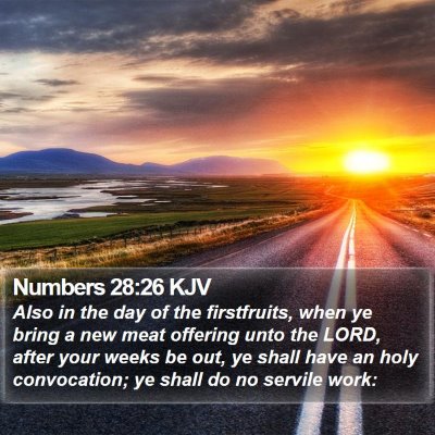 Numbers 28:26 KJV Bible Verse Image