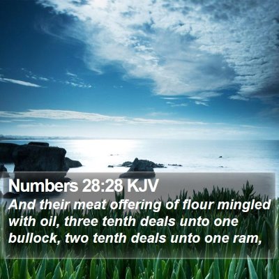 Numbers 28:28 KJV Bible Verse Image