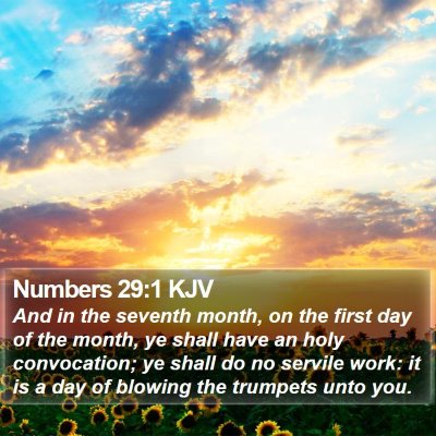 Numbers 29:1 KJV Bible Verse Image