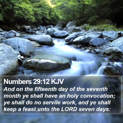 Numbers 29:12 KJV Bible Verse Image