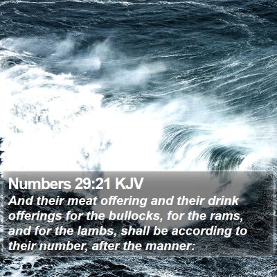 Numbers 29:21 KJV Bible Verse Image