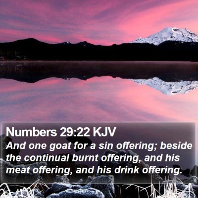 Numbers 29:22 KJV Bible Verse Image
