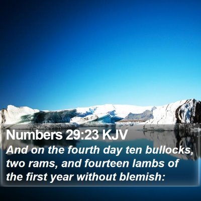 Numbers 29:23 KJV Bible Verse Image