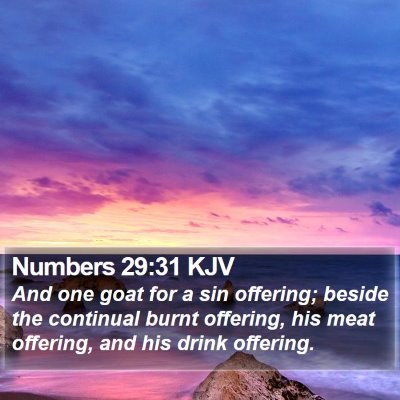 Numbers 29:31 KJV Bible Verse Image