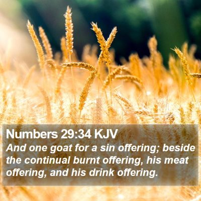Numbers 29:34 KJV Bible Verse Image