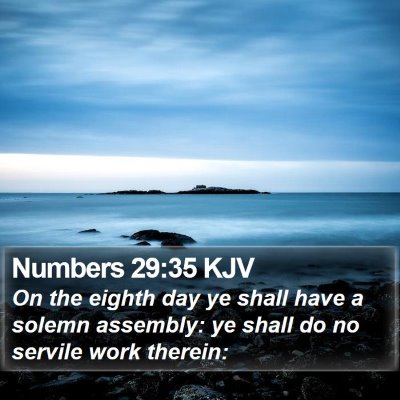 Numbers 29:35 KJV Bible Verse Image