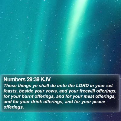 Numbers 29:39 KJV Bible Verse Image