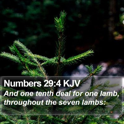 Numbers 29:4 KJV Bible Verse Image