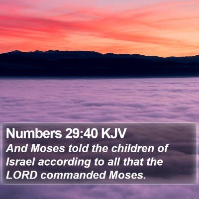 Numbers 29:40 KJV Bible Verse Image