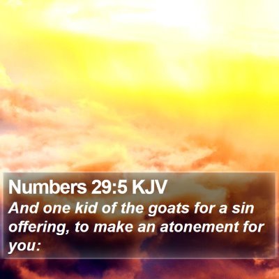 Numbers 29:5 KJV Bible Verse Image