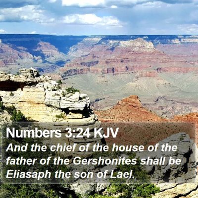 Numbers 3:24 KJV Bible Verse Image