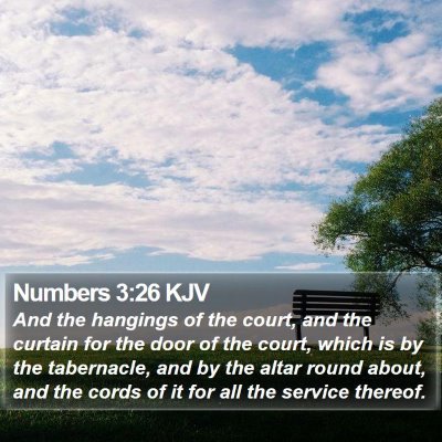 Numbers 3:26 KJV Bible Verse Image