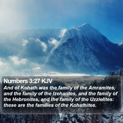 Numbers 3:27 KJV Bible Verse Image