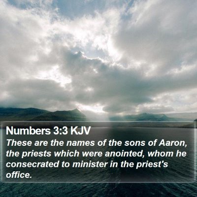 Numbers 3:3 KJV Bible Verse Image