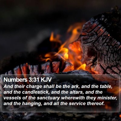 Numbers 3:31 KJV Bible Verse Image