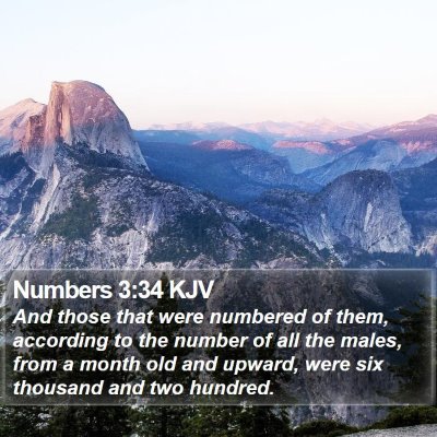 Numbers 3:34 KJV Bible Verse Image