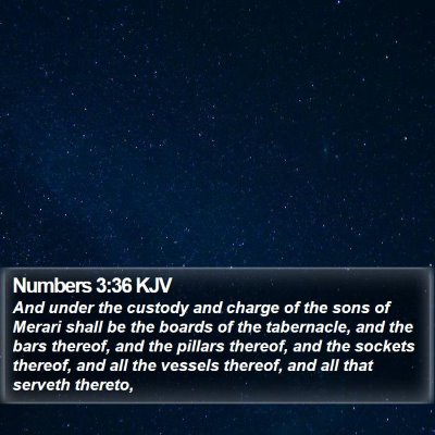 Numbers 3:36 KJV Bible Verse Image