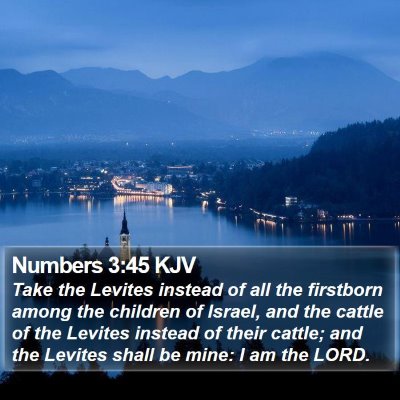 Numbers 3:45 KJV Bible Verse Image