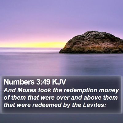 Numbers 3:49 KJV Bible Verse Image