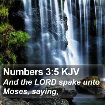 Numbers 3:5 KJV Bible Verse Image