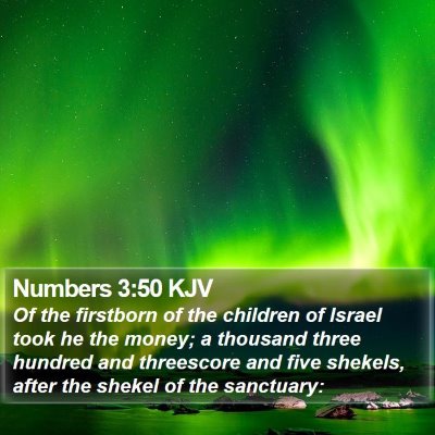 Numbers 3:50 KJV Bible Verse Image
