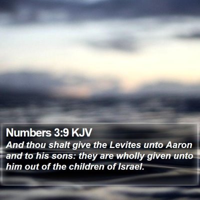 Numbers 3:9 KJV Bible Verse Image